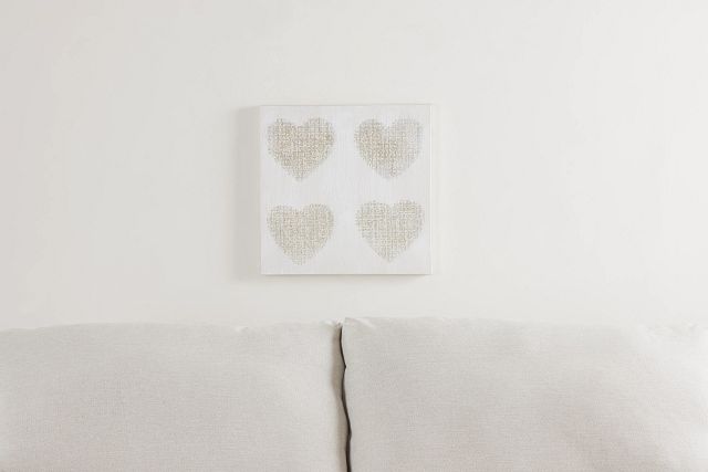 Heart Gold Canvas Wall Art