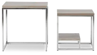 Elliot Gray Set Of 2 Nesting End Table