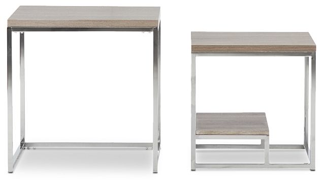 Elliot Gray Set Of 2 Nesting End Table