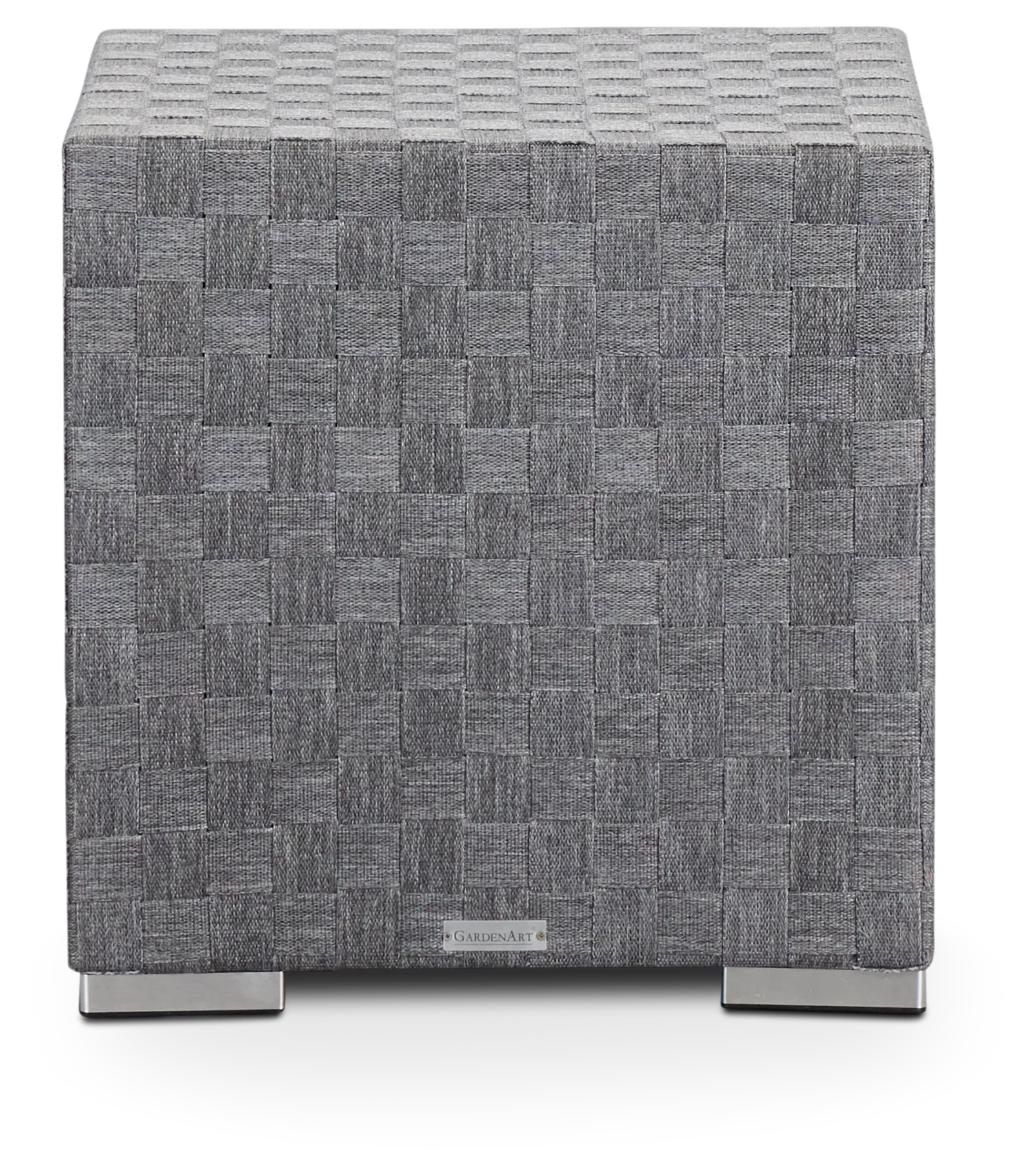 Barbados Light Gray Woven End Table