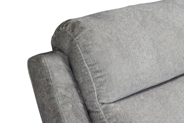 Orion Light Gray Fabric Medium Dual Manual 2-arm Sectional