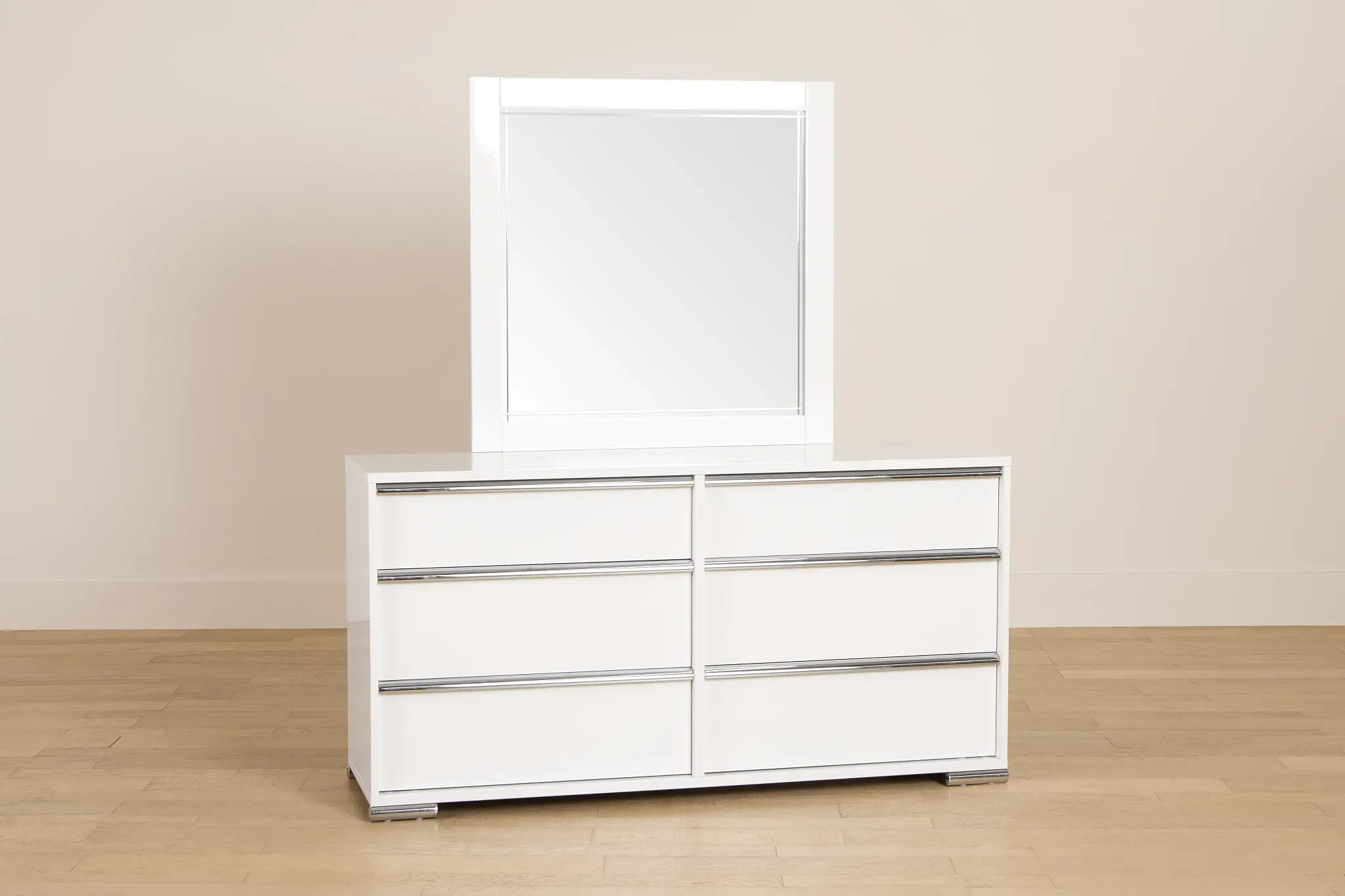 Davie White Dresser & Mirror Davie White Dresser & Mirror