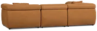 Aria Medium Brown Micro Immersive 4-piece Modular Sectional W/1 Speaker