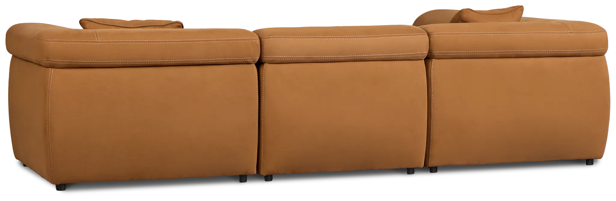 Aria Medium Brown Micro Immersive 4-piece Modular Sectional W/1 Speaker