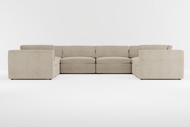 Destin Victory Taupe Fabric 8-piece Modular Sectional