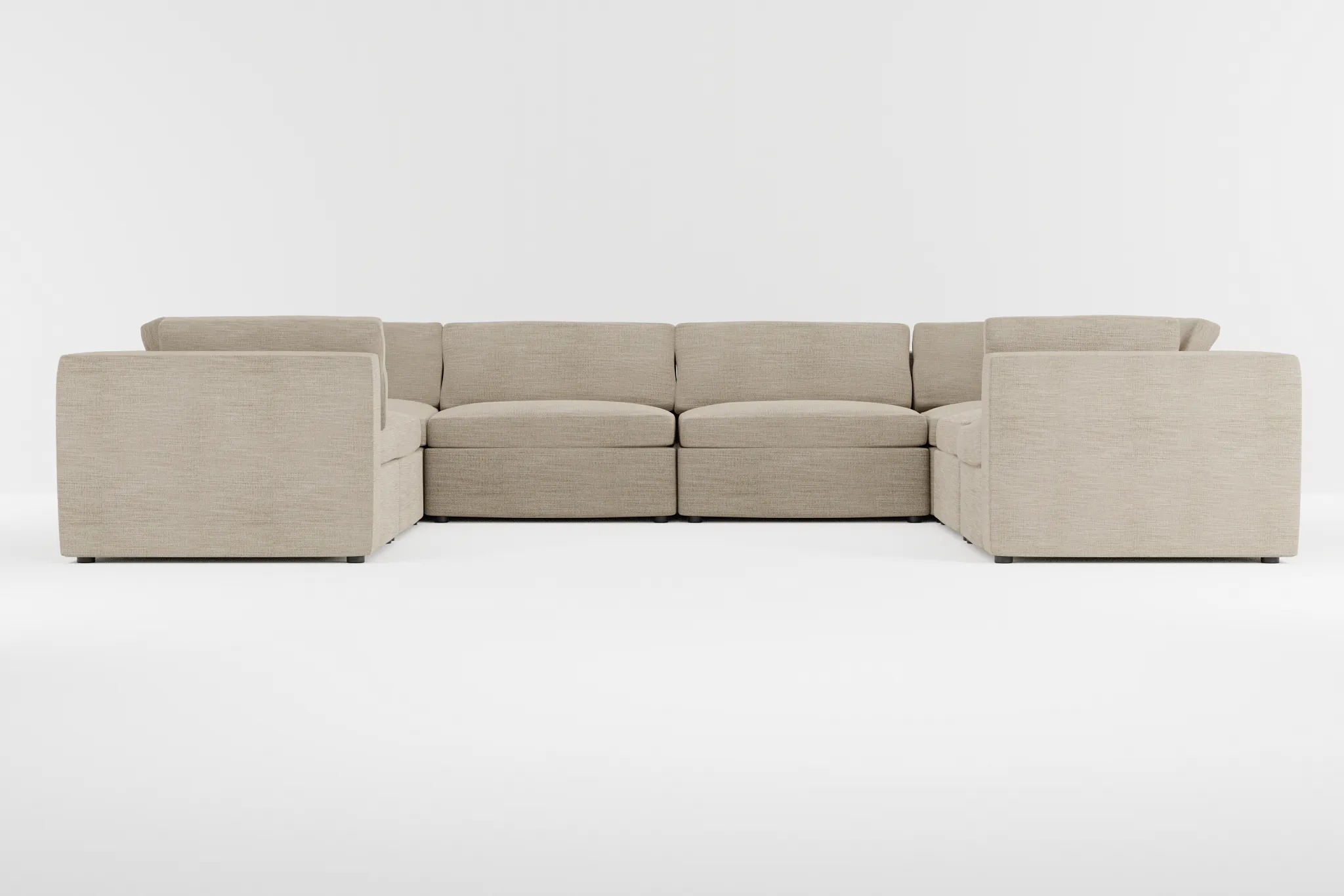 Destin Victory Taupe Fabric 8-piece Modular Sectional