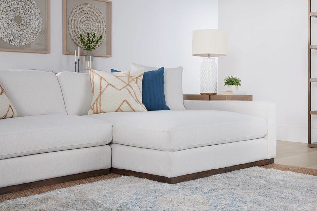 Mckenzie White Fabric Right Chaise Sectional