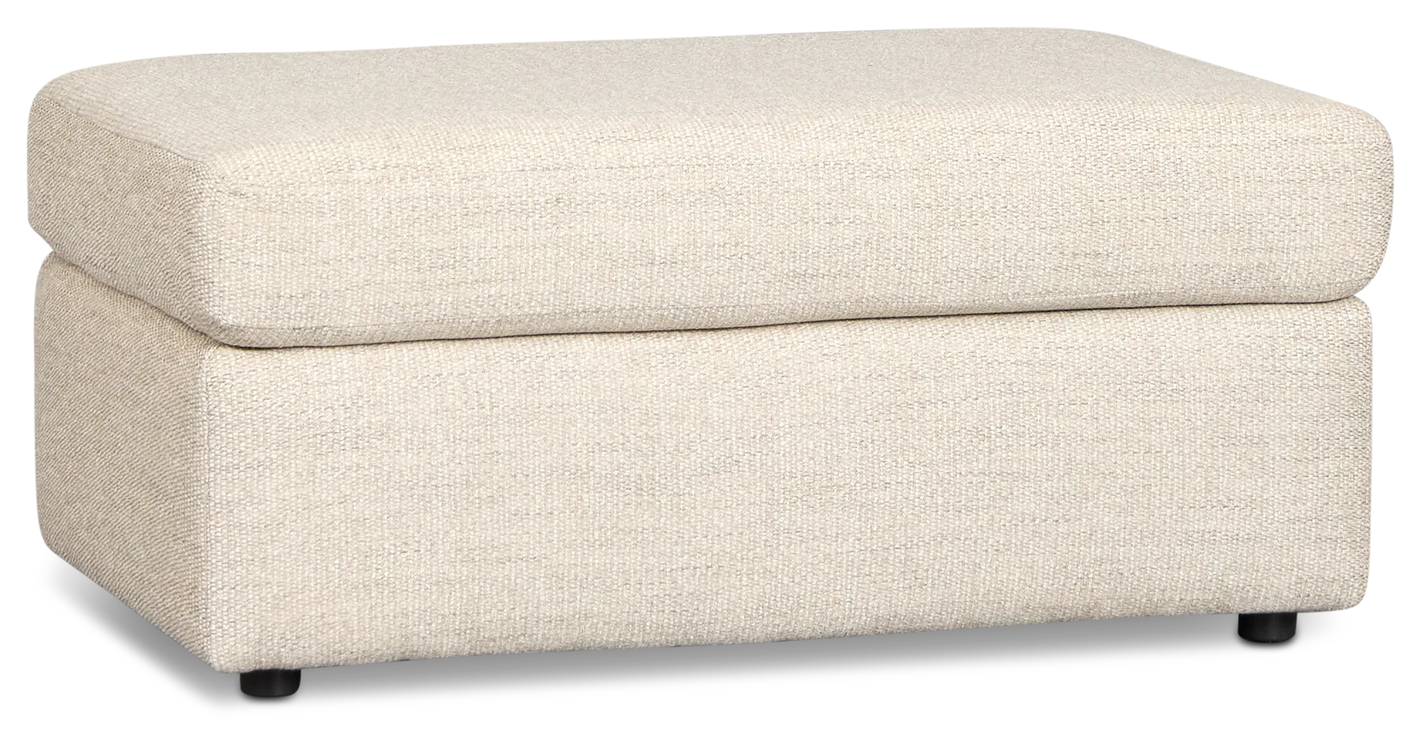 Maxwell Light Gray Fabric Ottoman