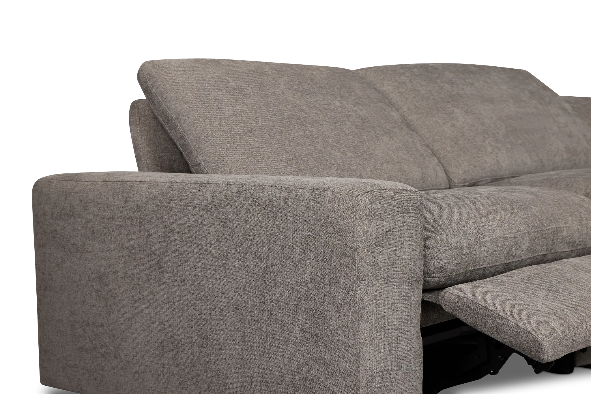 Drift Dark Gray Fabric Small Dual Power Right Bumper Sectional