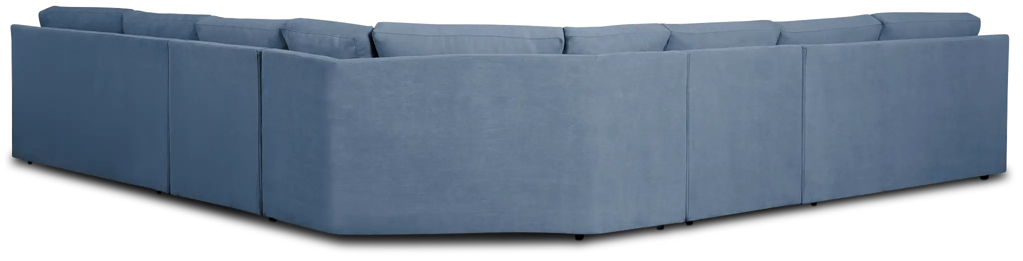 Hudson Blue Fabric Large 2-arm Wedge Sectional Hudson Blue Fabric Large 2-arm Wedge Sectional