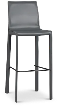 Lugo Gray 30" Upholstered Barstool