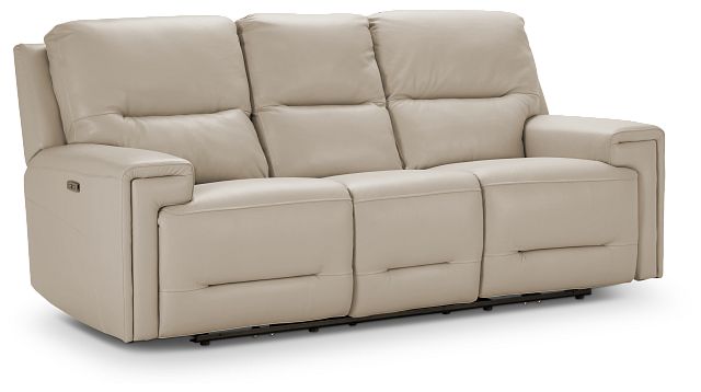 Porto Beige Lthr/vinyl Power Reclining Sofa