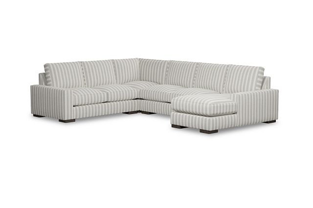 Edgewater Sea Lane Light Gray Medium Right Chaise Sectional