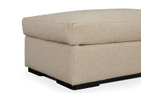 Veronica Khaki Down Ottoman