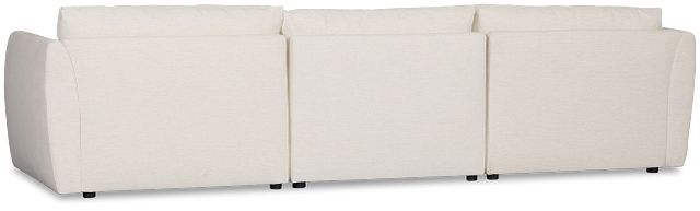 Serena White Fabric 3-piece Modular Sofa