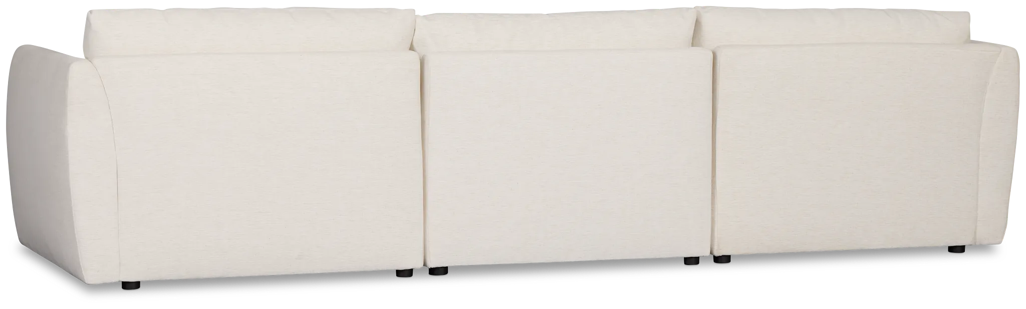 Serena White Fabric 3-piece Modular Sofa