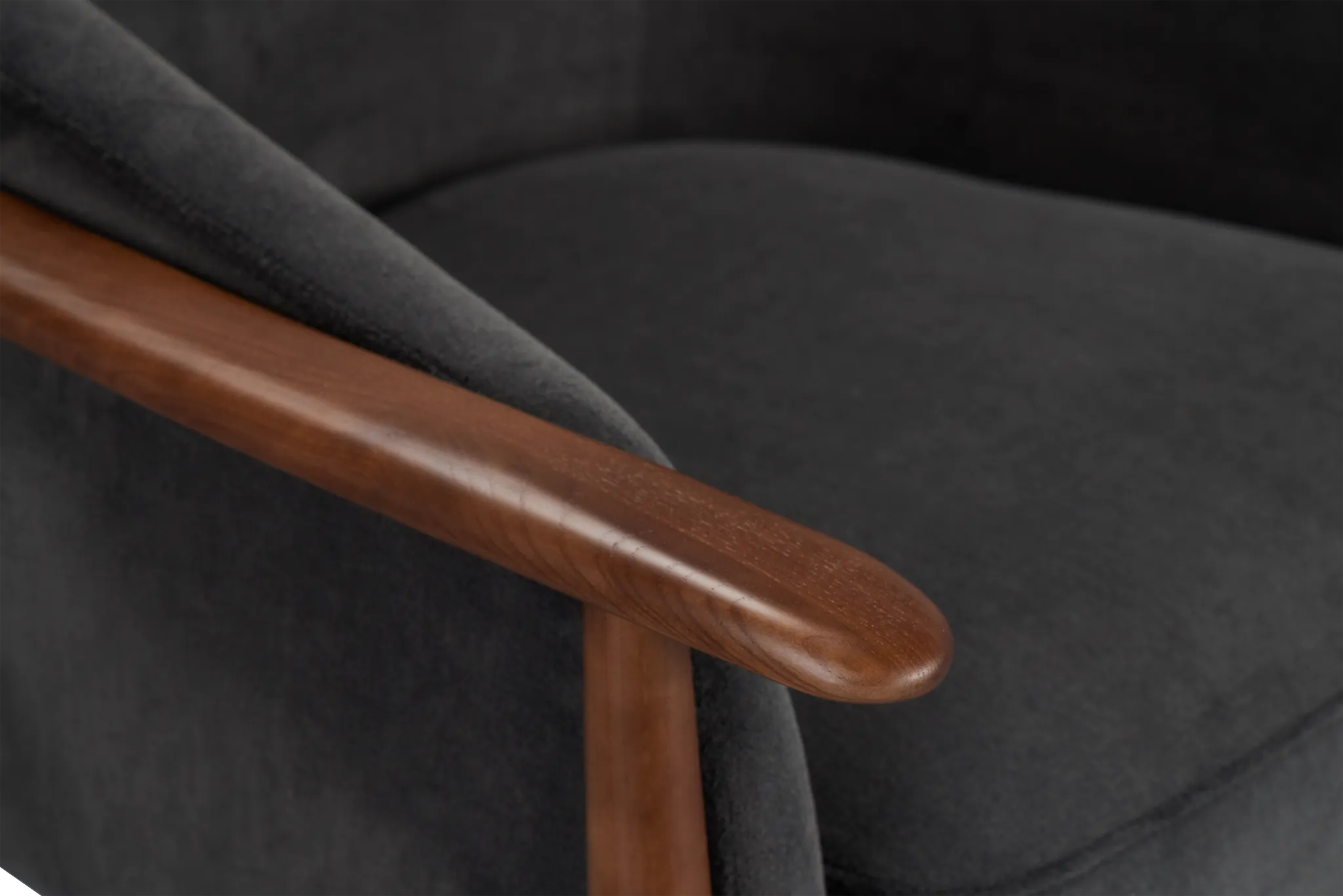 Nova Dark Gray Velvet Accent Chair