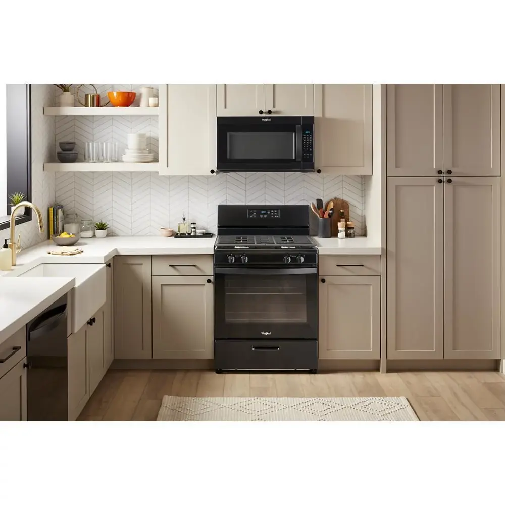 Whirlpool 320 Series Black Gas Range Whirlpool 320 Series Black Gas Range