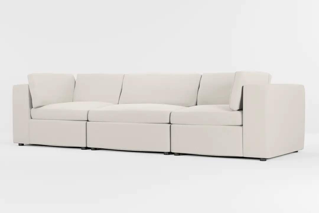 Destin Suave Beige Fabric 3-piece Modular Sofa Destin Suave Beige Fabric 3-piece Modular Sofa