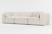 Destin Suave Beige Fabric 3-piece Modular Sofa