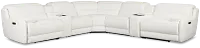 Jett White Micro Large Dual Power Reclining Two-arm Sectional