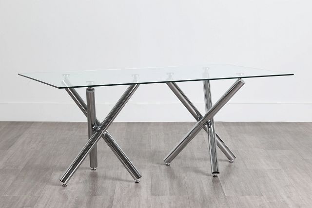 Quincy Gray Glass Table