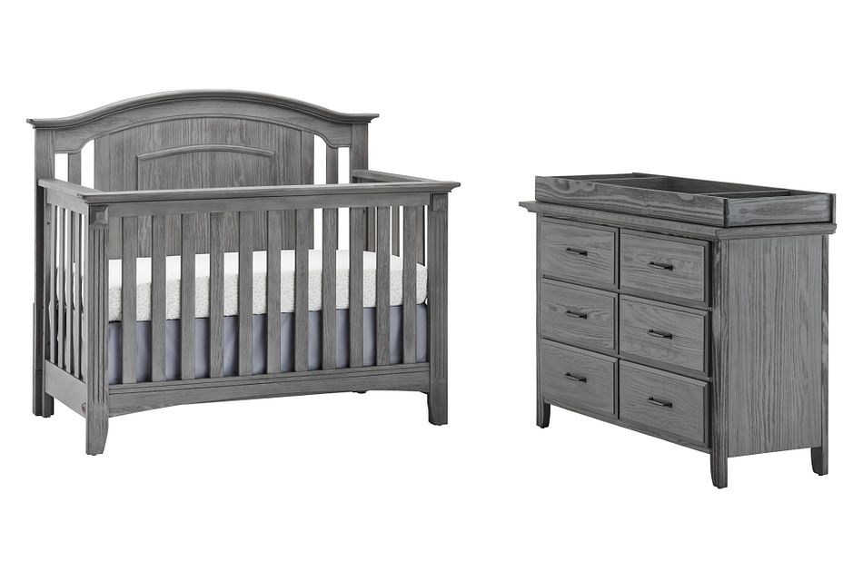 Willowbrook Gray Small Crib Bedroom Baby Kids Cribs City