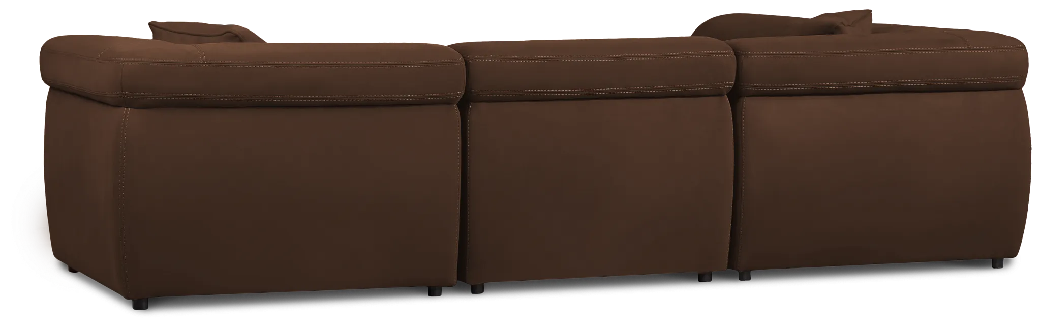 Aria Dark Brown Micro 5pc Bumper Sectional