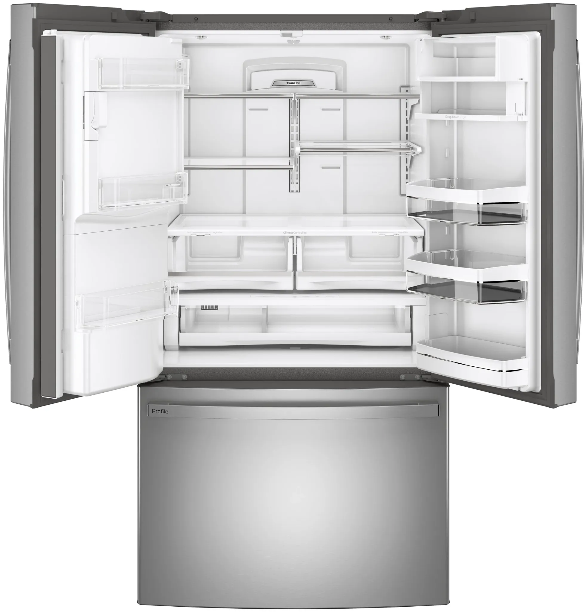 Ge Profile 28 Series Stainless Steel Bottom Freezer Refrigerator
