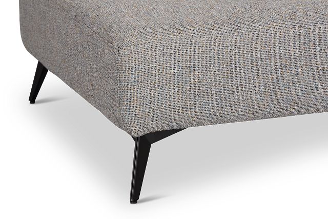 Alina Dark Gray Fabric Ottoman
