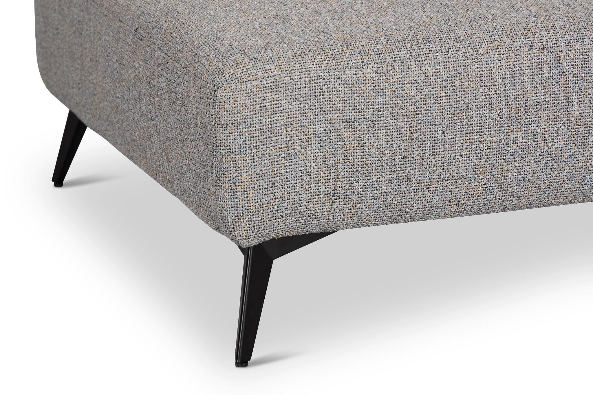 Alina Dark Gray Fabric Ottoman