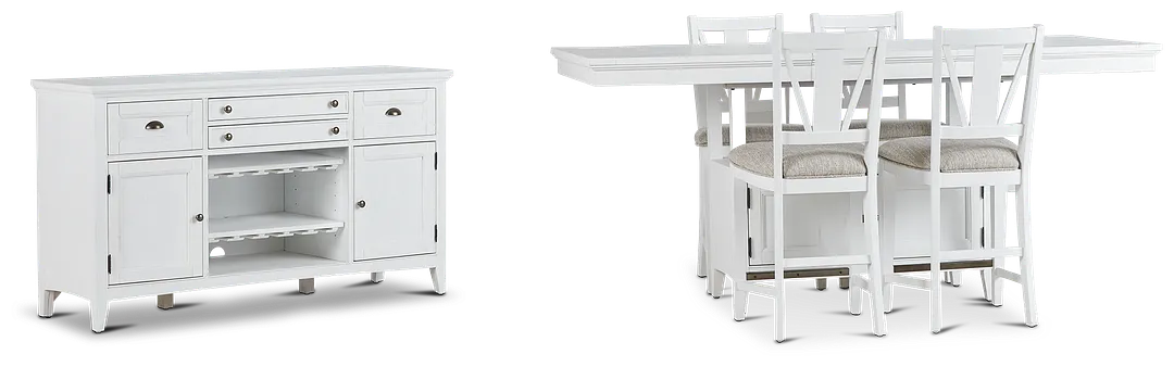 Heron Cove White High Dining Room