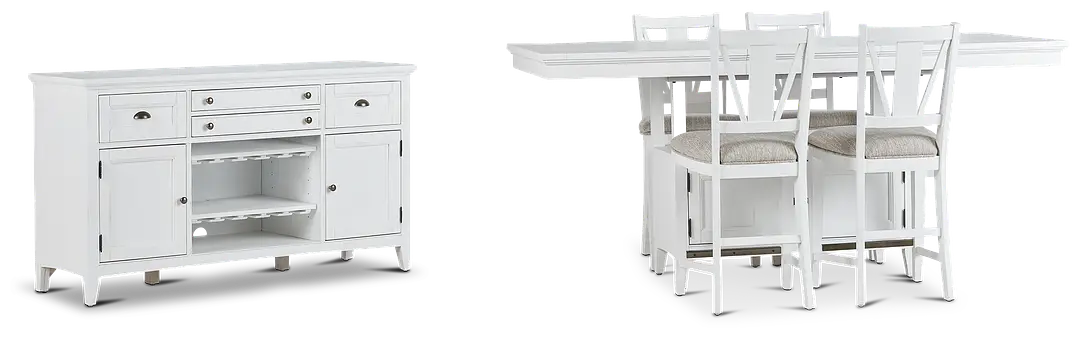 Heron Cove White High Dining Room Heron Cove White High Dining Room