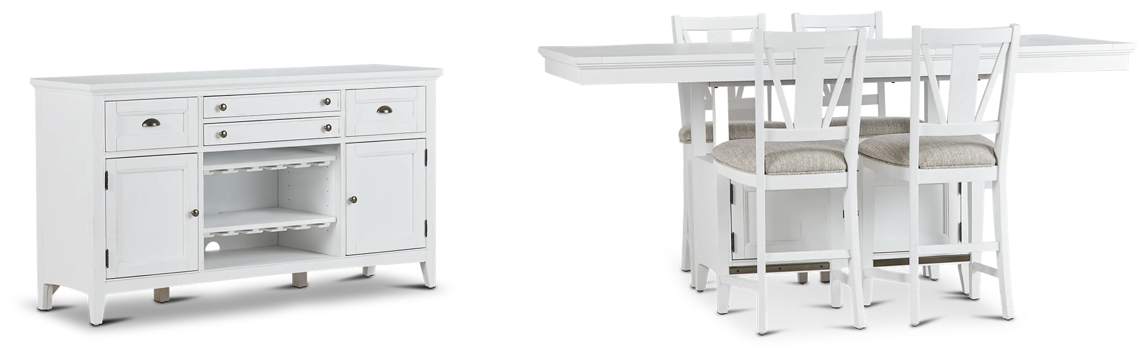 Heron Cove White High Dining Room Heron Cove White High Dining Room