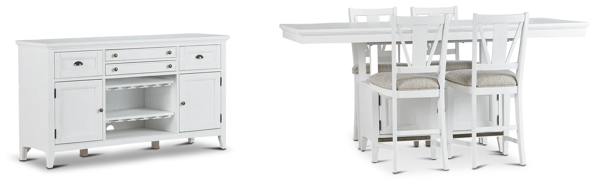 Heron Cove White High Dining Room