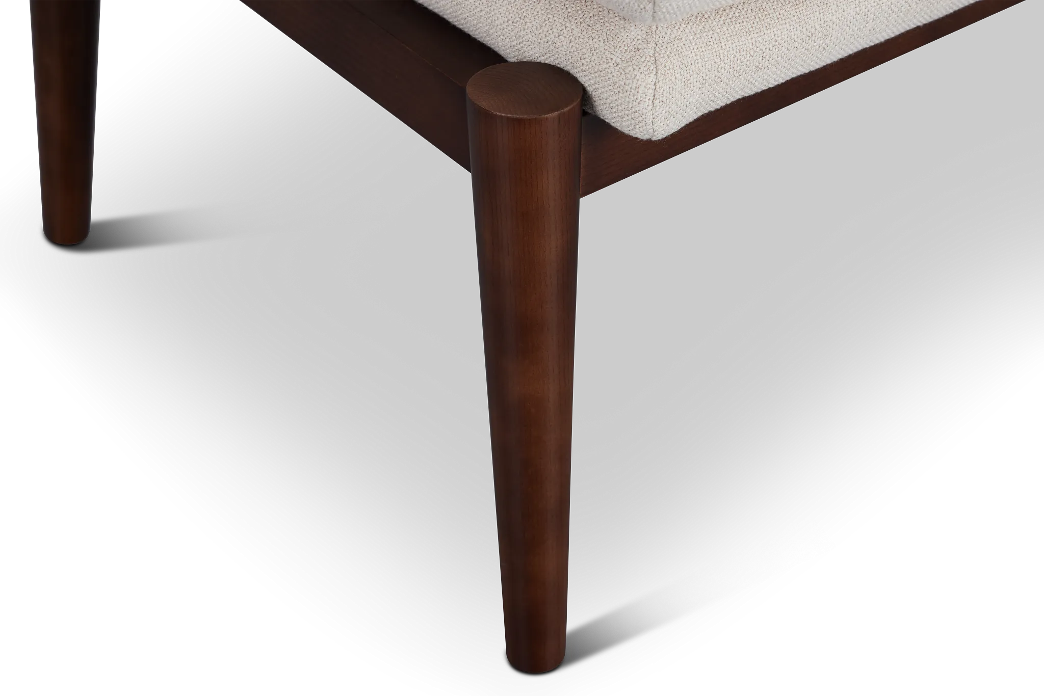Leith Light Beige Fabric Accent Ottoman