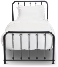 Rory Black Metal Panel Bed