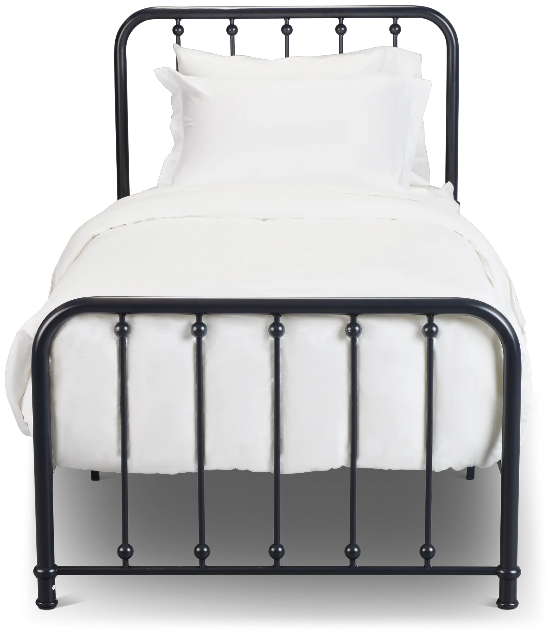 Rory Black Metal Panel Bed