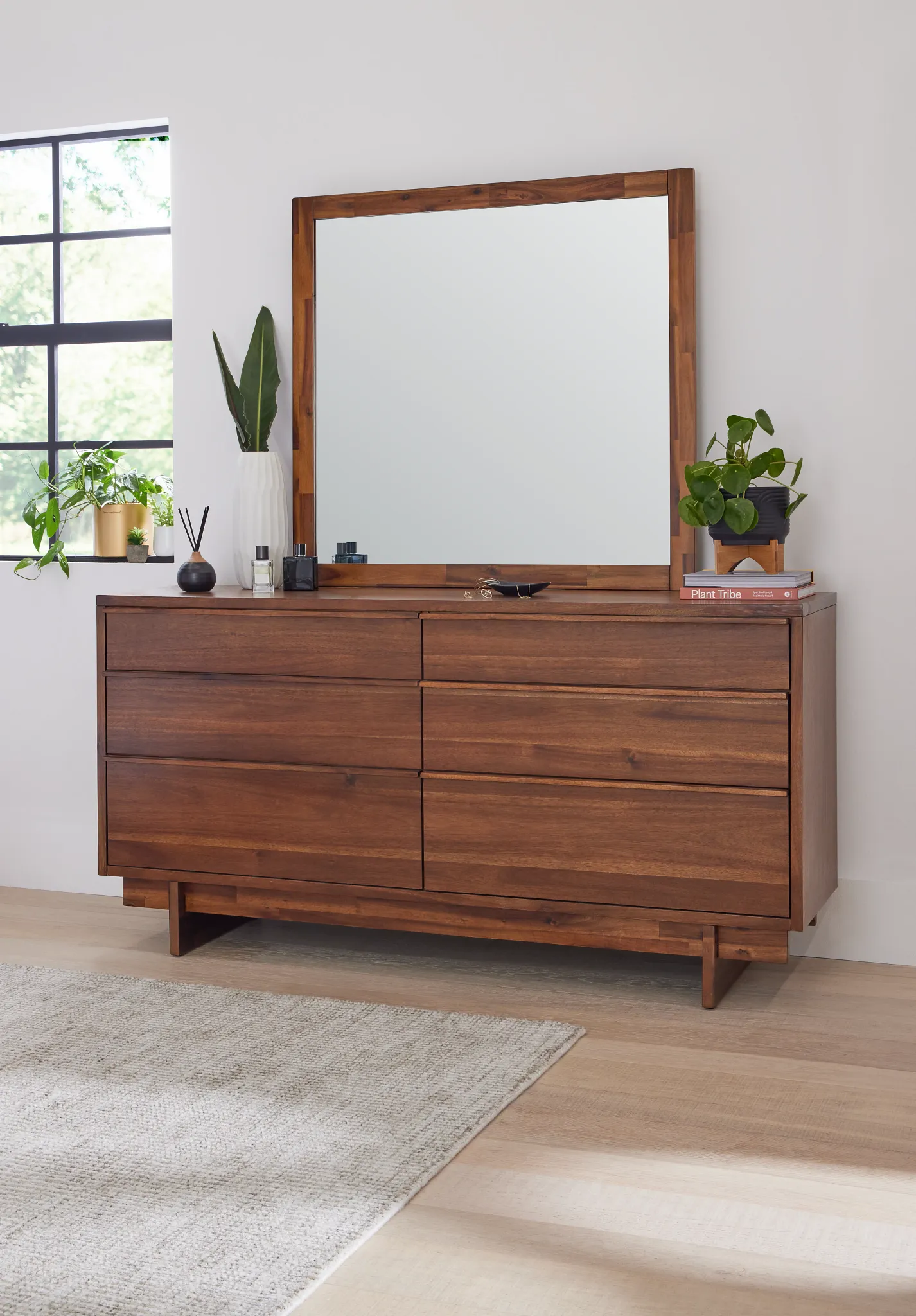 Bowery Dark Tone Dresser & Mirror