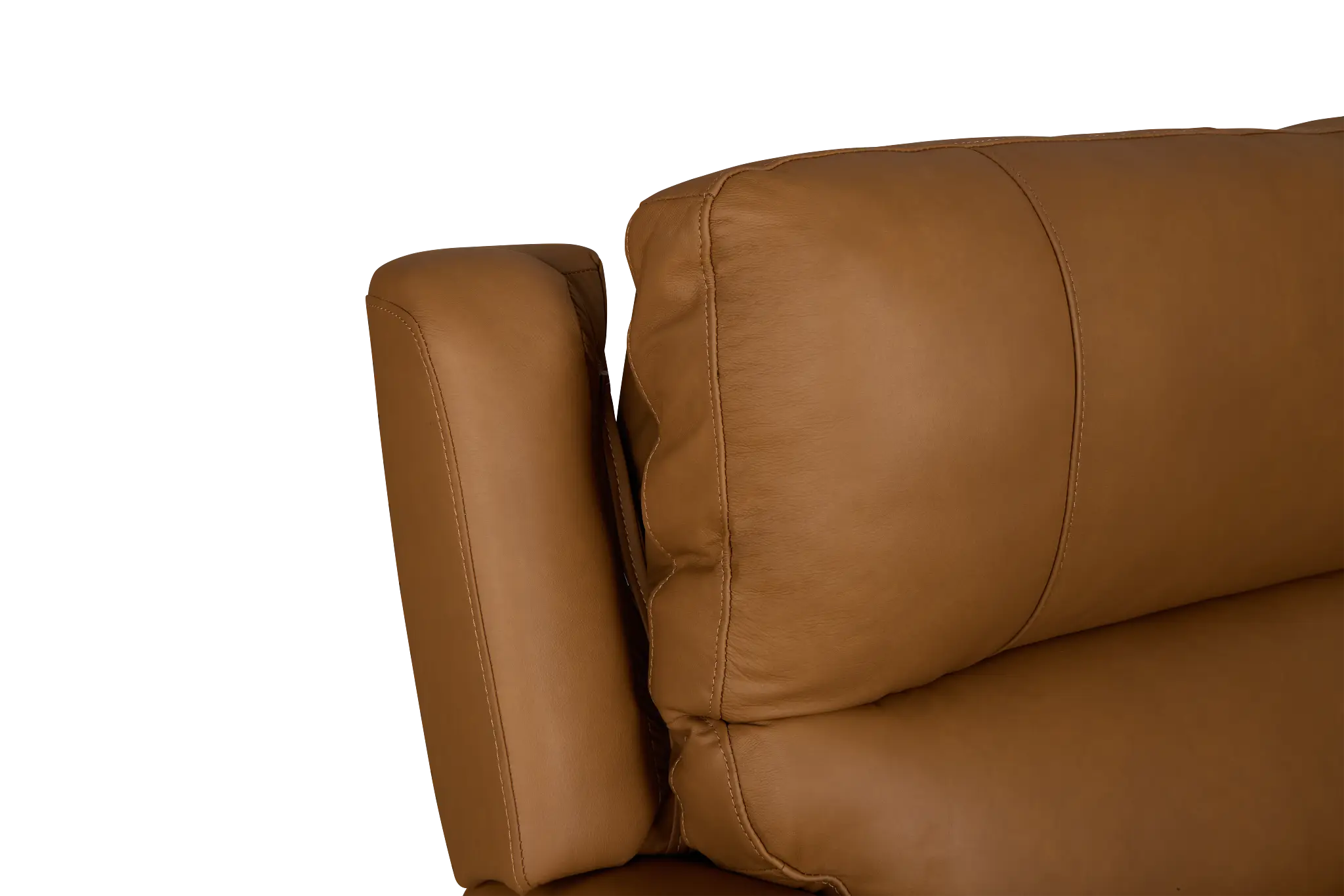 Summit Light Brown Lthr/vinyl Large Triple Power Reclining Two-arm Sectional Summit Light Brown Lthr/vinyl Large Triple Power Reclining Two-arm Sectional