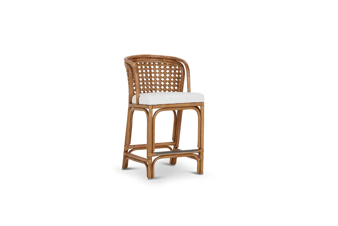 Maui Light Tonewoven 24" Upholstered Barstool Maui Light Tonewoven 24" Upholstered Barstool