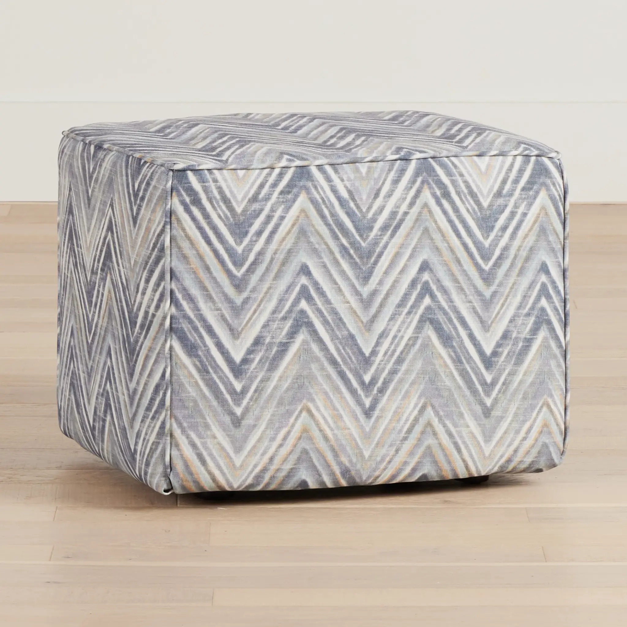 Zezster Gray Fabric Accent Pouf Zezster Gray Fabric Accent Pouf