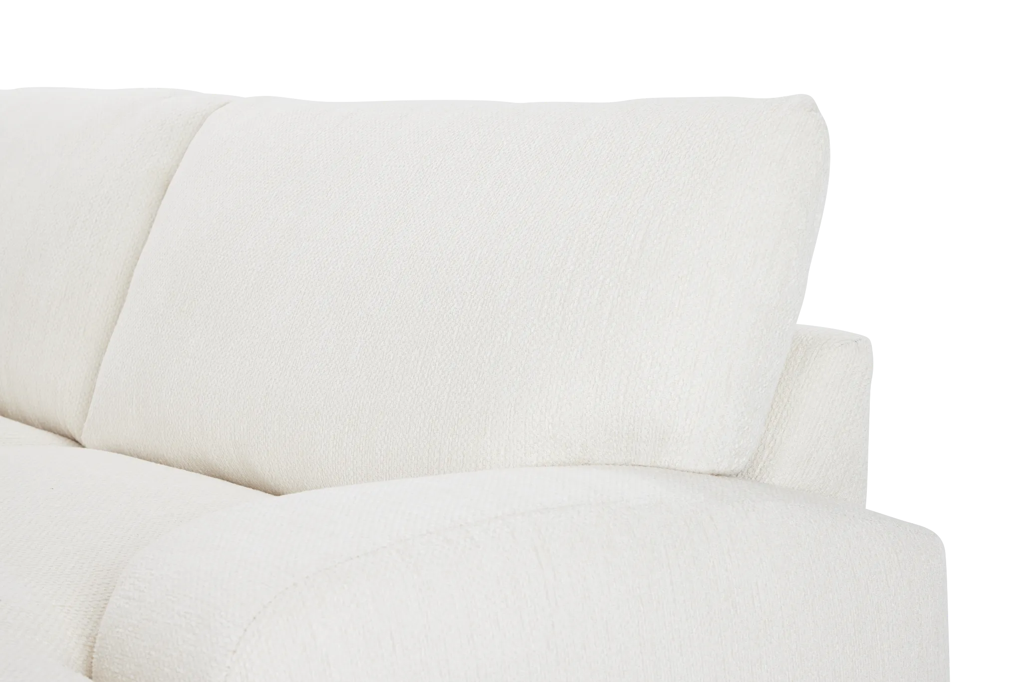 Alpha White Fabric Medium Two-arm Sectional