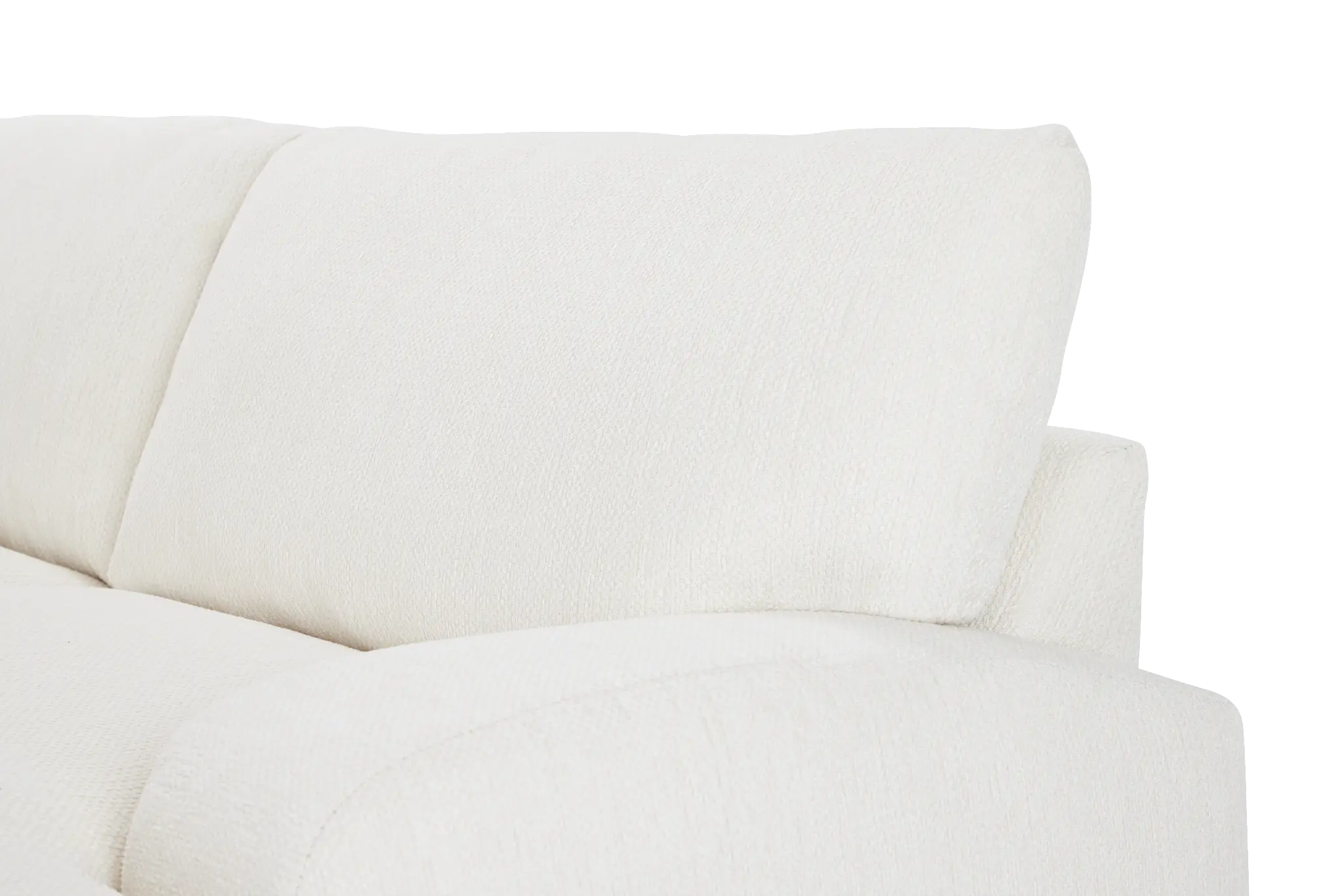 Alpha White Fabric Medium Two-arm Sectional Alpha White Fabric Medium Two-arm Sectional