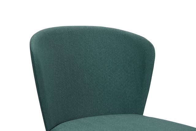 Nomad Dark Green Upholstered Side Chair With Light Tone Legs