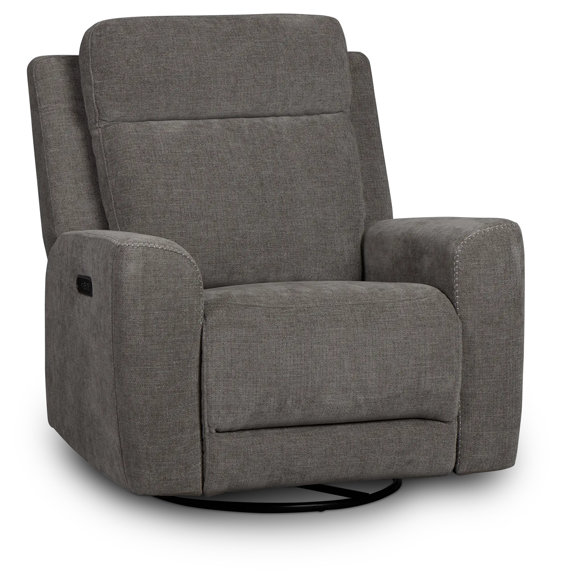 Dean Gray Fabric Power Swivel Glider Recliner Dean Gray Fabric Power Swivel Glider Recliner