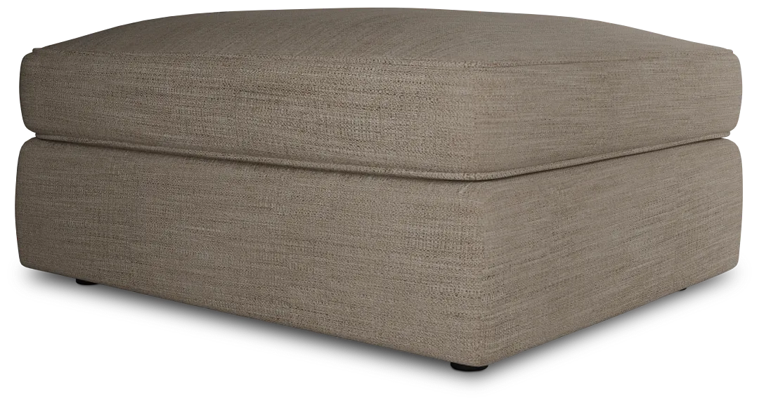 Siesta Victory Taupe Fabric Ottoman