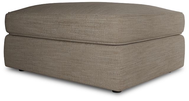 Siesta Victory Taupe Fabric Ottoman