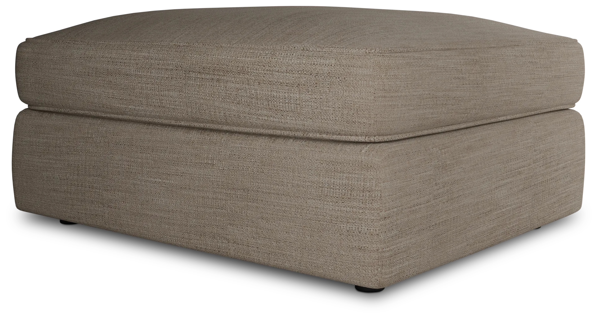 Siesta Victory Taupe Fabric Ottoman