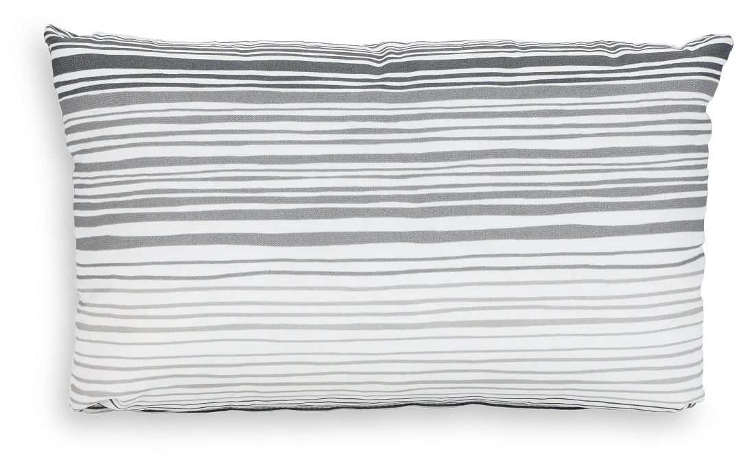 Ombre Black Lumbar Indoor/outdoor Accent Pillow